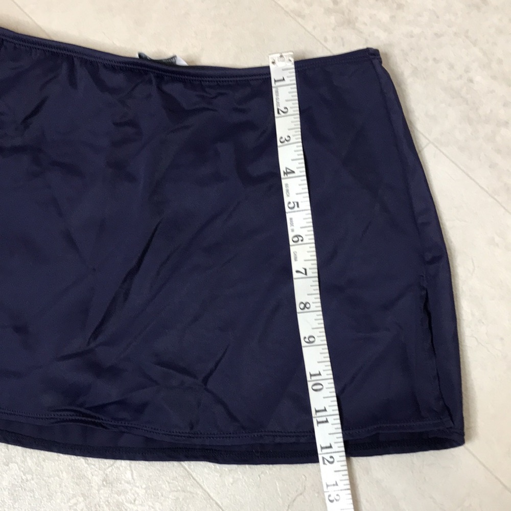 Liz Claiborne Swim Skirt Sz M Blue Skort Navy - Picture 5 of 7